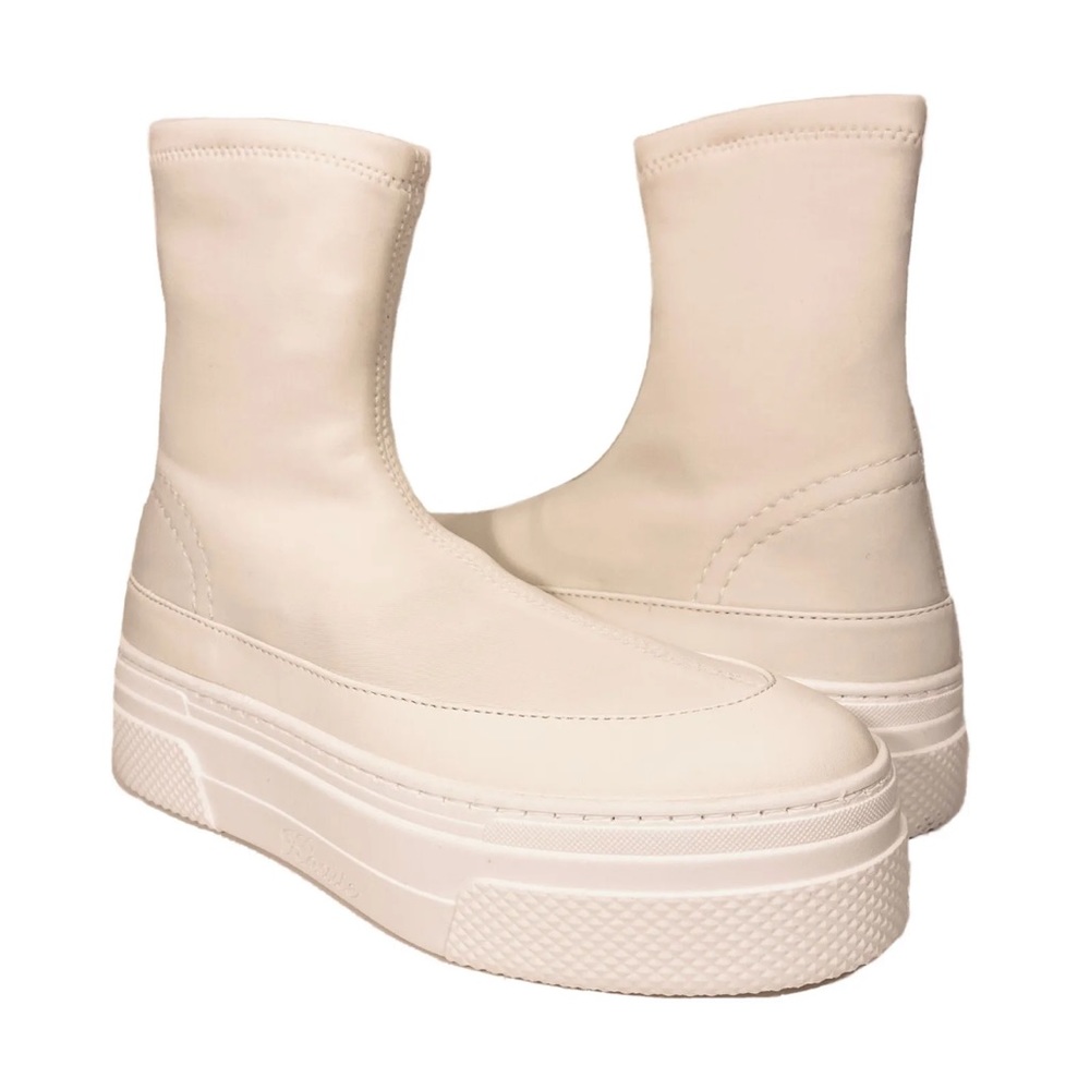 Khaite size 38.5 cream white sneaker boot. Brand New! Never Worn.